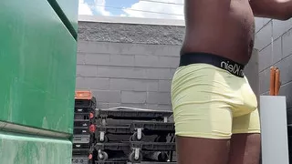 At Work Trying Not To Get Caught While I'm Getting Very Naughty Behind The Dumpster