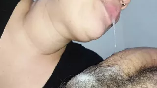 ASMR EXTREME from horny slut's throat, fucking cock with her big mouth
