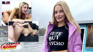 GERMAN SCOUT - Big natural Saggy Tits Nurse Naomi Love talk to Pick Up Casting Fuck