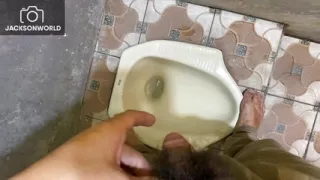 Solo masturbate in Bathroom
