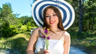Busty Forest Nymph Pleasures Herself by the Road! Natural Curves & Breathtaking View at Perfect18