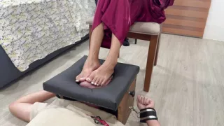 Cruel Foot Domination Locked in the Box