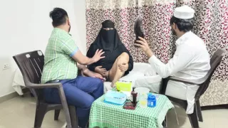 Muslim women fucked by the doctor in front of her husband because she could not get pregnant (Threesome Sex) Part -2