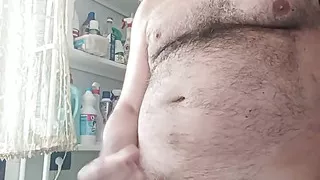 A Cumshot in the Bathroom Before Going Out