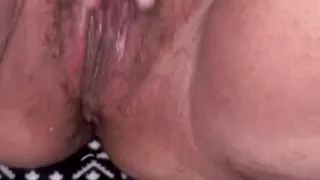 Chubby Girl Masturbates Quietly Before Bed with Some Squirts