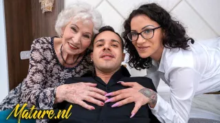 Natasha Ink Brought Over An Old Granny To Join Them For A Anal Threesome!