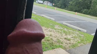 pissing outside