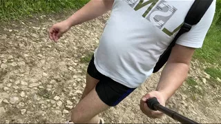 I decided to walk around naked in public and masturbate in the summer forest