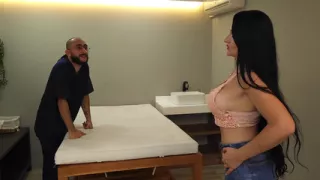 My Husband Gives Me a Happy Ending Massage with a Masseur with a Huge Cock