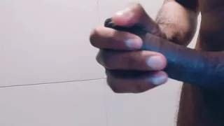 Black Cock pressing with balls