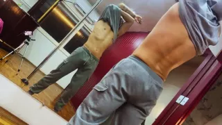 Handjob in the Mirror with dirty talk dirty in your ear