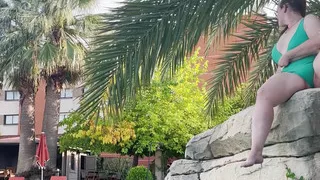 At the Public Swimming Pool Fingering My Pussy.