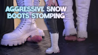 Aggressive Stomping Cock and Balls Wearing my Dirty Snow Boots
