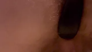 Big ass twink femboy plays with but plug teases ass and gape with dildo riding teases close up