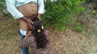 Cheating wife outdoor hot suck