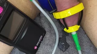 E-stim electrostimulation hands-free cum load milking orgasm penis plug swimnng trunks