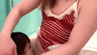 Bunny-costumed Couple Stimulates There with Toys!