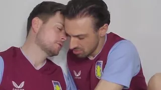 British Footy Studs Snog in Villa Kit Until They Get Fucking Jaw Ache