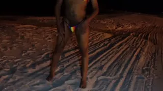 Femboy Mika Kawaiii Nude Beach Night