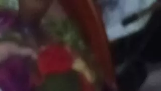 I pushed my wife onto the bed and grabbed her hips and squeezed them.