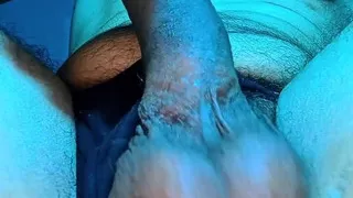 Latino Boy Wearing Thongs Masturbates His Uncut Cock