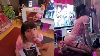 The Pink Maid Used as a Cock Sucker. Caught Playing the Whore. Vanessabitchx