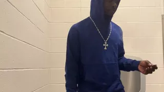 Pt1 My Public Park Exploration! I Went To The Men's Bathroom Stripped Naked And Had Lil Fun till I Had To Piss In The Corner