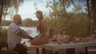 The Offering of Four Horny Nymphs Outdoor Orgy