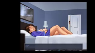 My stepmom is masturbating and my stepsister and I are watching.