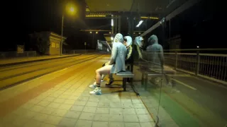 Really Risky Sex at a Bus Stop with a Young Stepsis That Ends with an Orgasm and a Cumshot