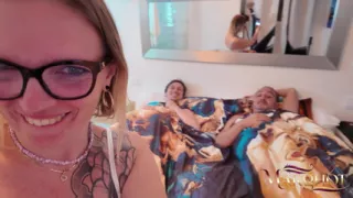 Hard Threesome with My Boyfriend and My Lover Squirt and Double at the Meeting