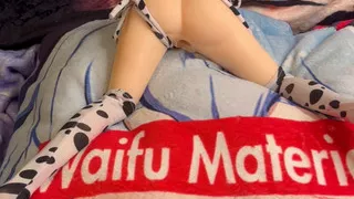 Cowkini Slut Ganyu's Silicone Cococunt Fucked & Bred 65cm Mini Hentai Sex Doll Kemelias