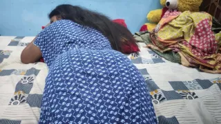 Nighty ass romance with boobs kiss