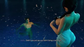 Seductive Swimmer Sucking Cock in the Swimming Pool