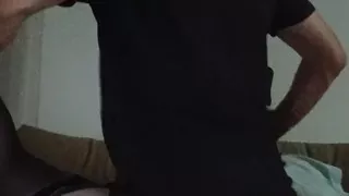 Beautiful Hot blonde Milf in stockings fucked by old neighbour