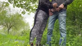 Felt My Mother in Law's Camel Toe in Leggings While She Was Making Me Cum