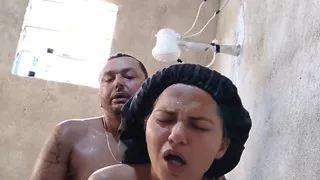 Wild sex in the shower - He fucked me while the water ran down my body