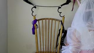 Sissy Bride Playing with Lots of Dildos