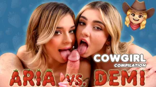 Aria Vs Demi - Taboo Cowgirl Compilation