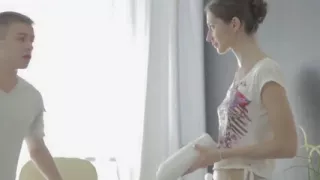 Brunette teen stifle herself to a orgasm