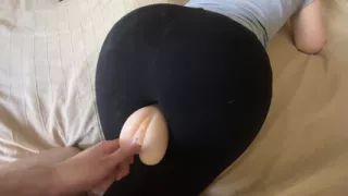Fuck Toy and Cum on Leggins