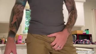 ChristianWilde: Christian Wilde Plays With His Hands To Appease His Powerful Dick