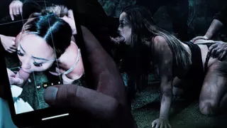 Asian Slut Gangbang - Japanese Girl with Big Tits Gets Used Like a Fuckdoll in the Woods Freeze Fetish