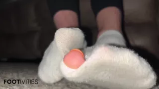 Ripped Sock Fetish Wiggling Toes POV