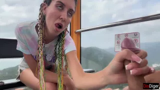 Public Dick Flashing On The Ferris Wheel - Stranger Girl Help Me Cum In Her Mouth 10 Min With Katty West