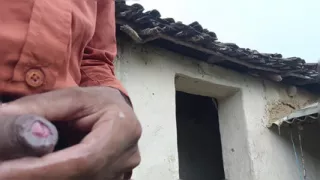 The village boy began to shake his hand alone at home