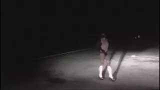 Slut Walk Fetish Dressed on the Side of the Highway Almost Naked
