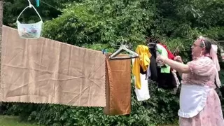 In a babydoll outfit with a new dress to extend the edge.