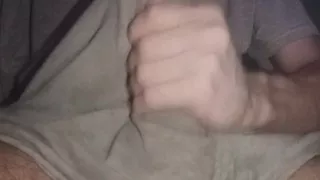 I Stroke My Cock Under My Shirt and Cum a Fat Load