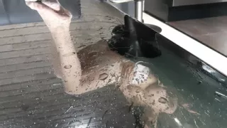 Squirt in White Nylons